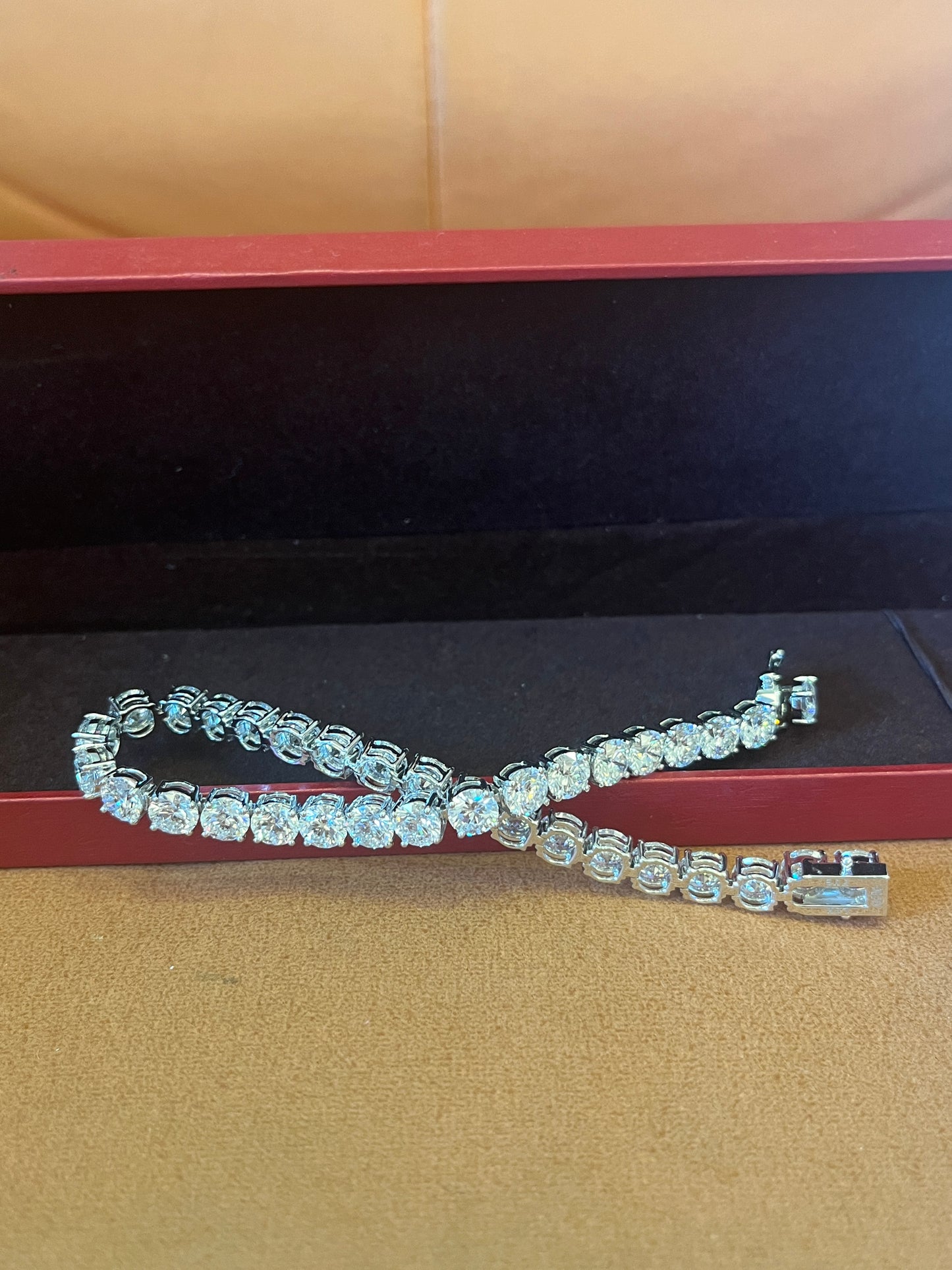 [Custom Made]18K white gold Lab diamond bracelet IGI certified bracelet jewelry