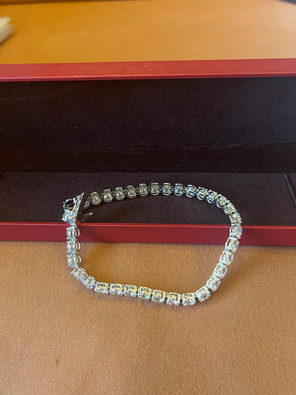 [Custom Made]18K white gold Lab diamond bracelet IGI certified bracelet jewelry