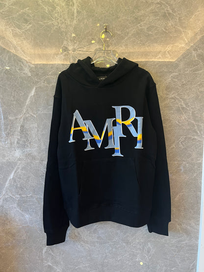 Amiri Staggered Chrome hoodie black