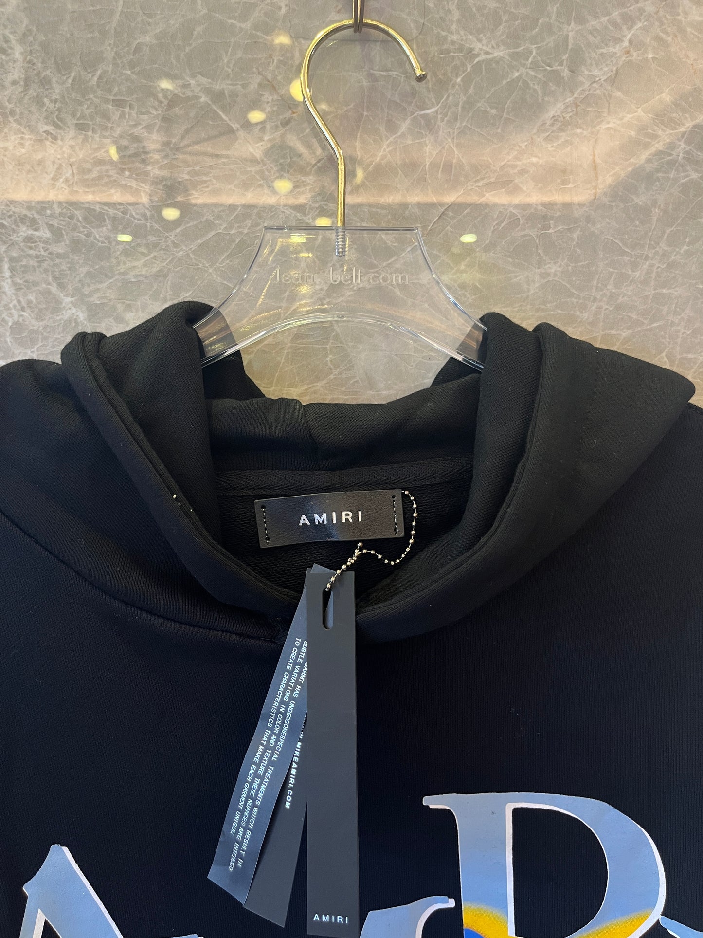 Amiri Staggered Chrome hoodie black