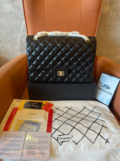 Chanel quilted maxi classic double flap bag