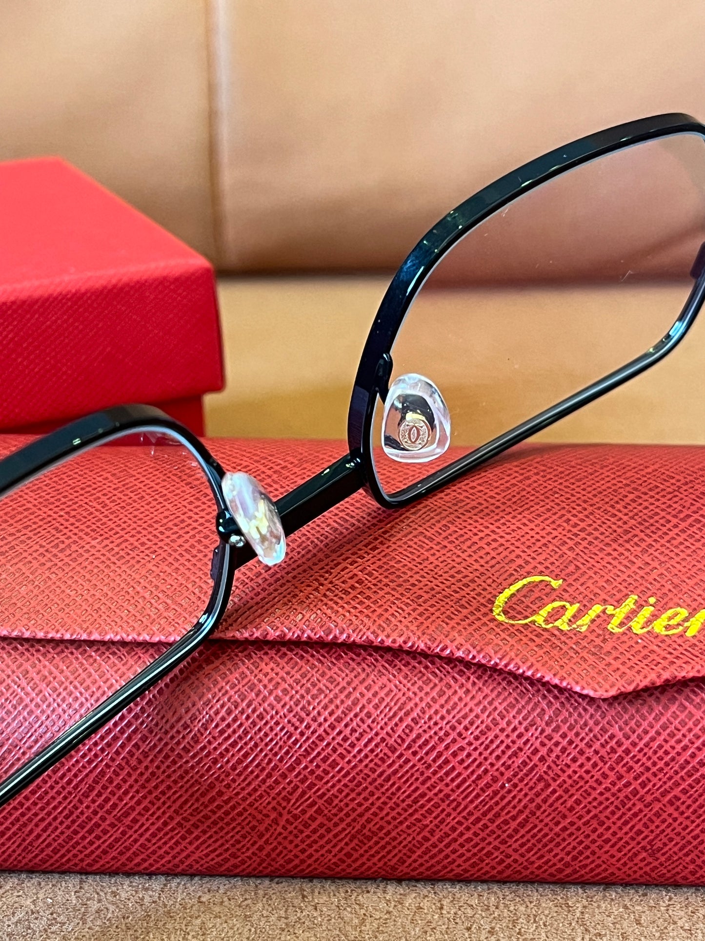 Cartier black silver glasses