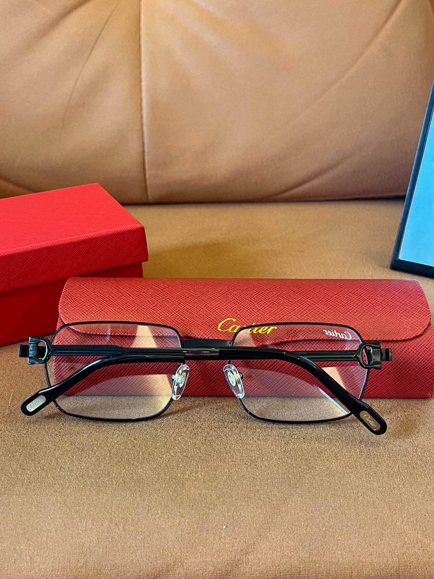 Cartier black silver glasses