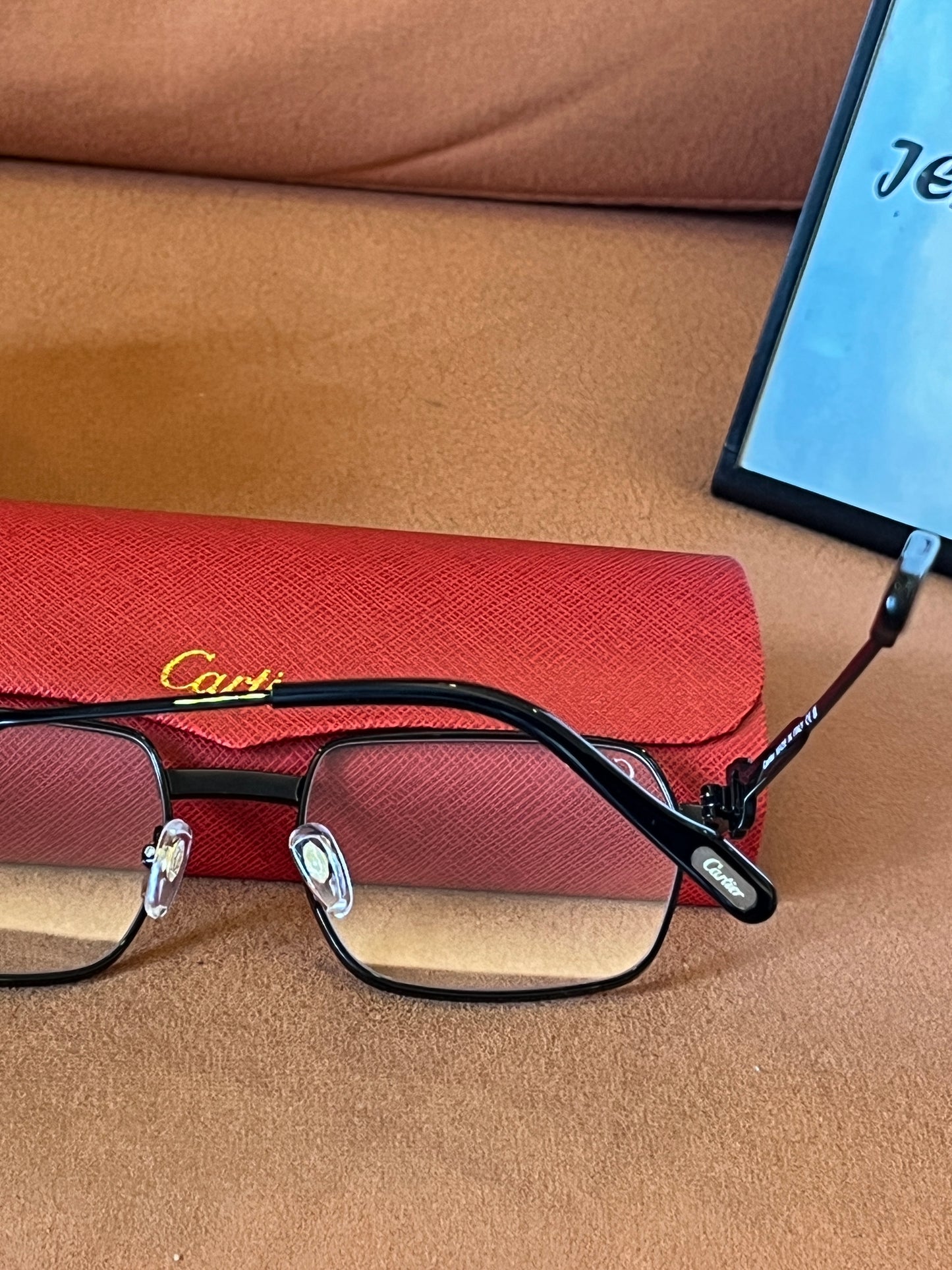 Cartier black silver glasses