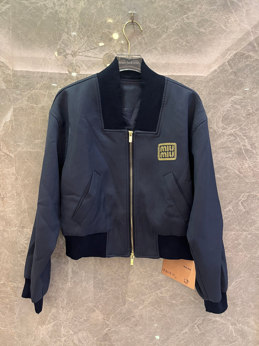 Miu Miu women's batavia bomber jacket navy