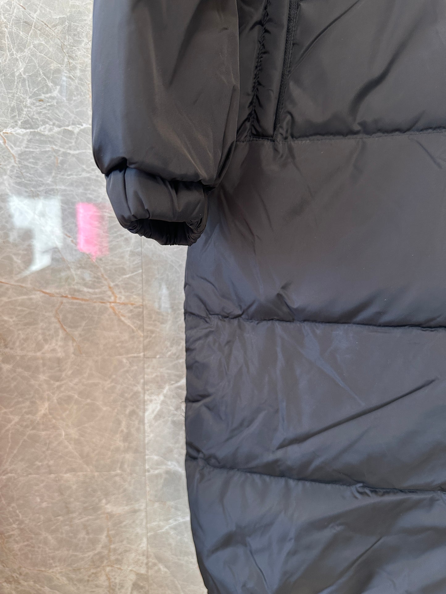 Prada imported high-end nylon flip down jacket