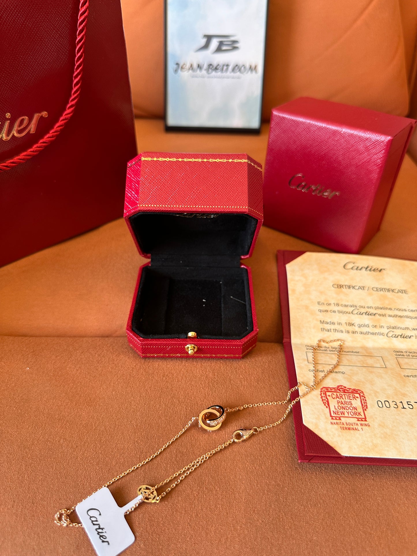 Cartier PG AU750 7.0G Love necklace gold