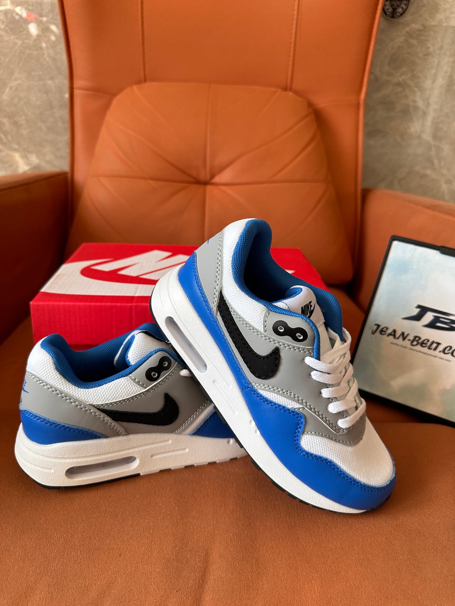 Nike Kids Air Max 1 easyon royal blue sneakers