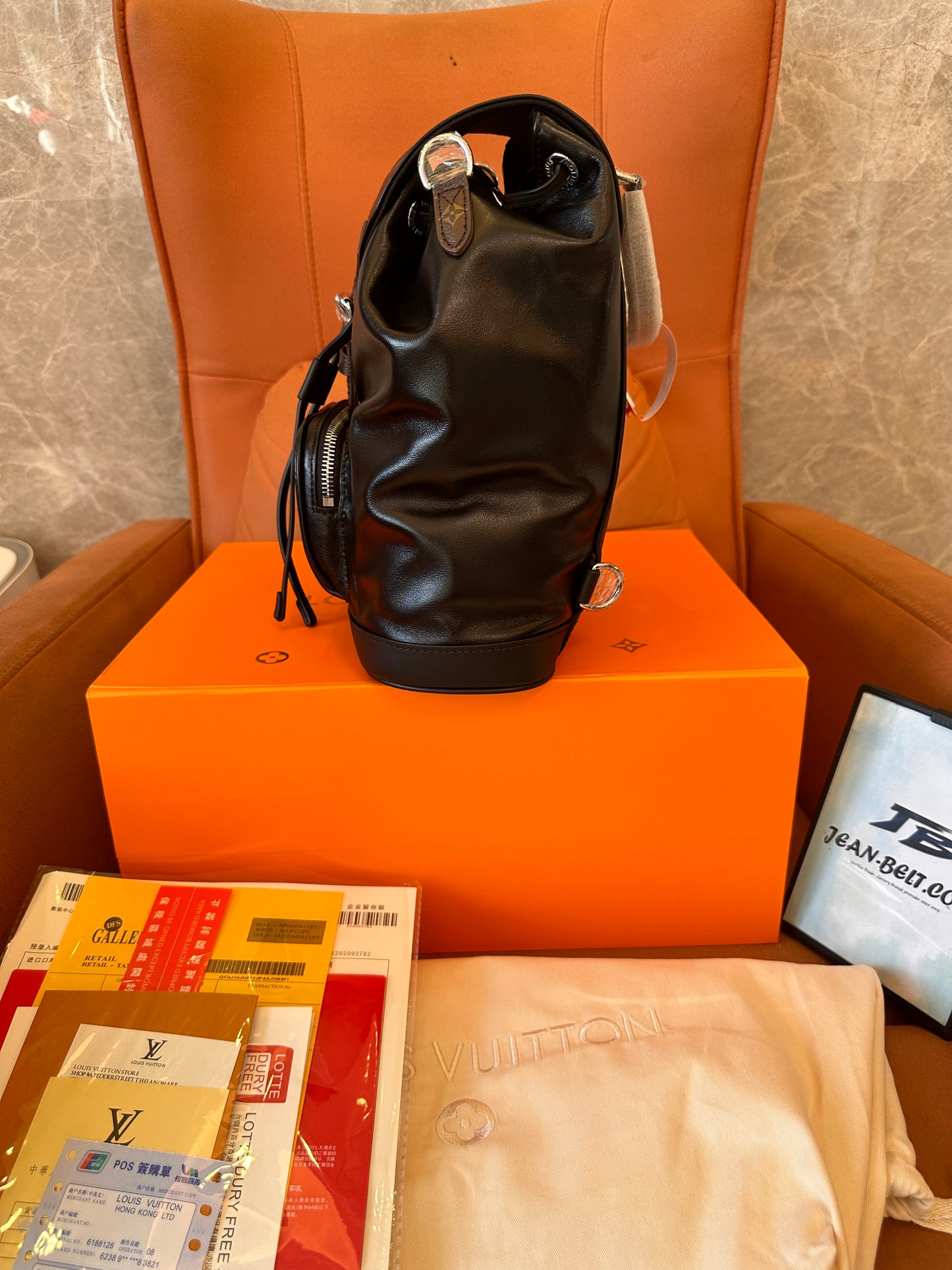 Louis Vuitton Montsouris backpack PM lambskin black