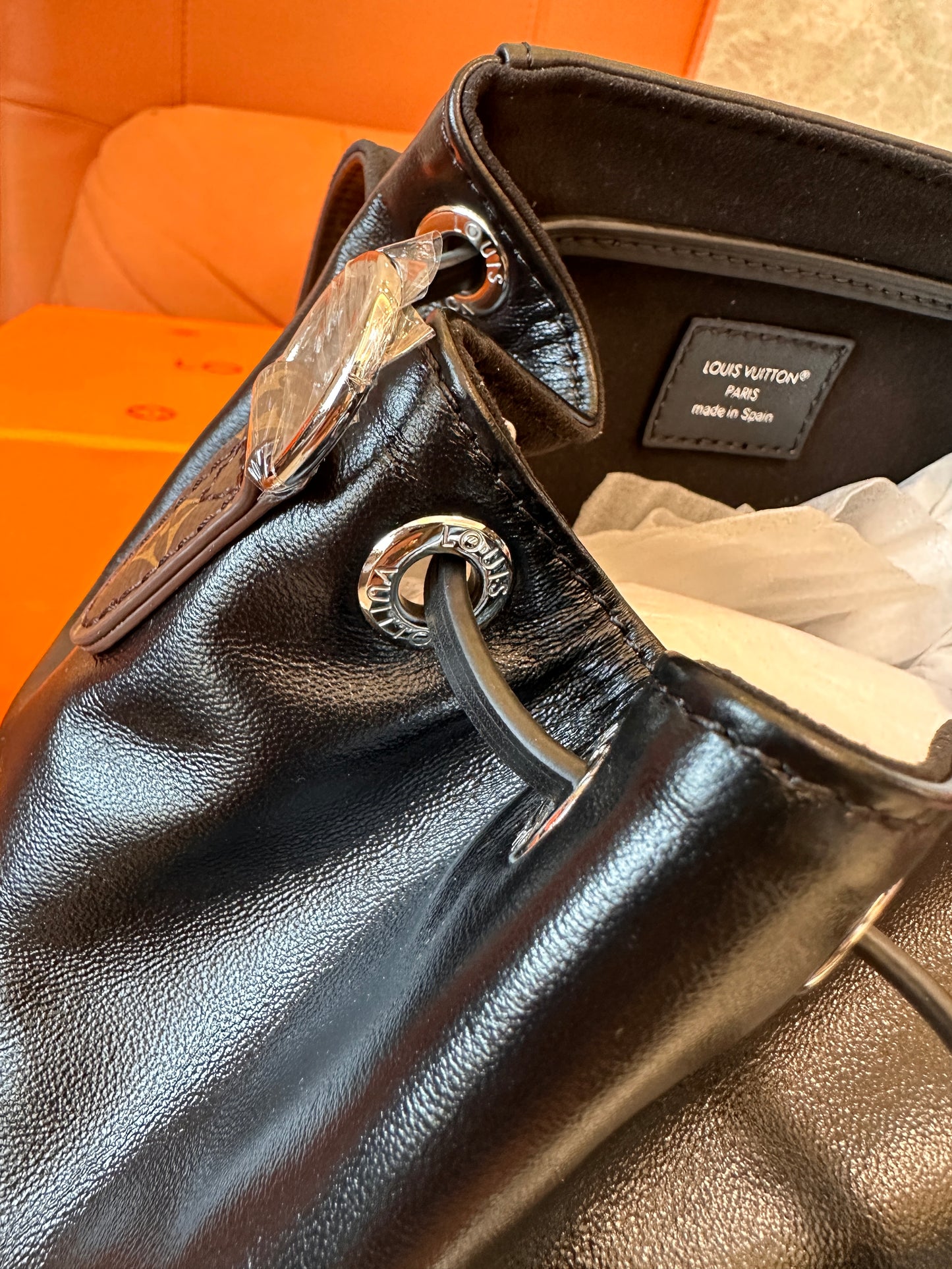 Louis Vuitton Montsouris backpack PM lambskin black