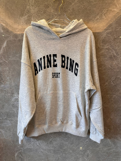 Anine Bing Harvey sport grey hoodie