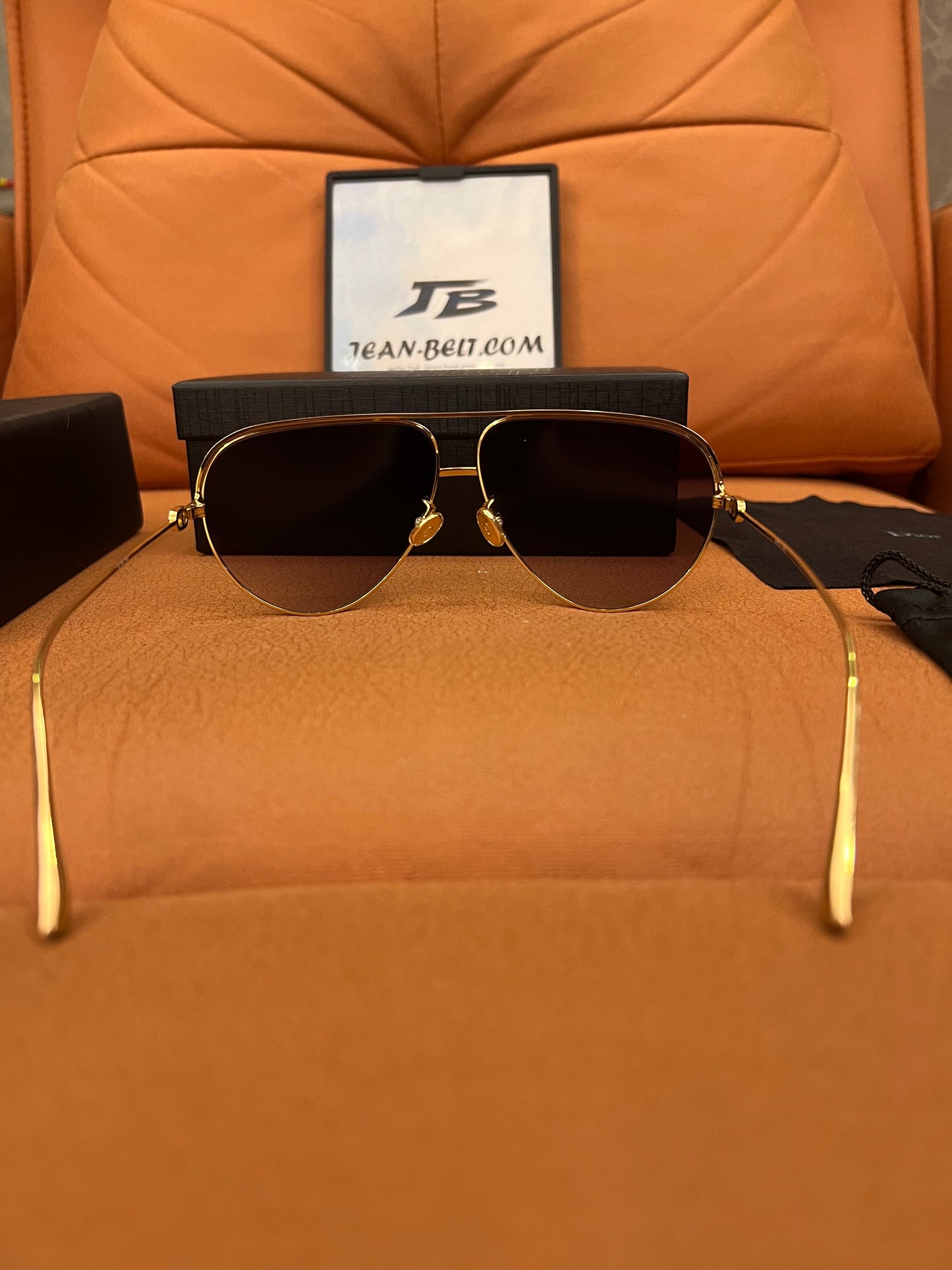 Dior pilot-style gold aviator sunglasses