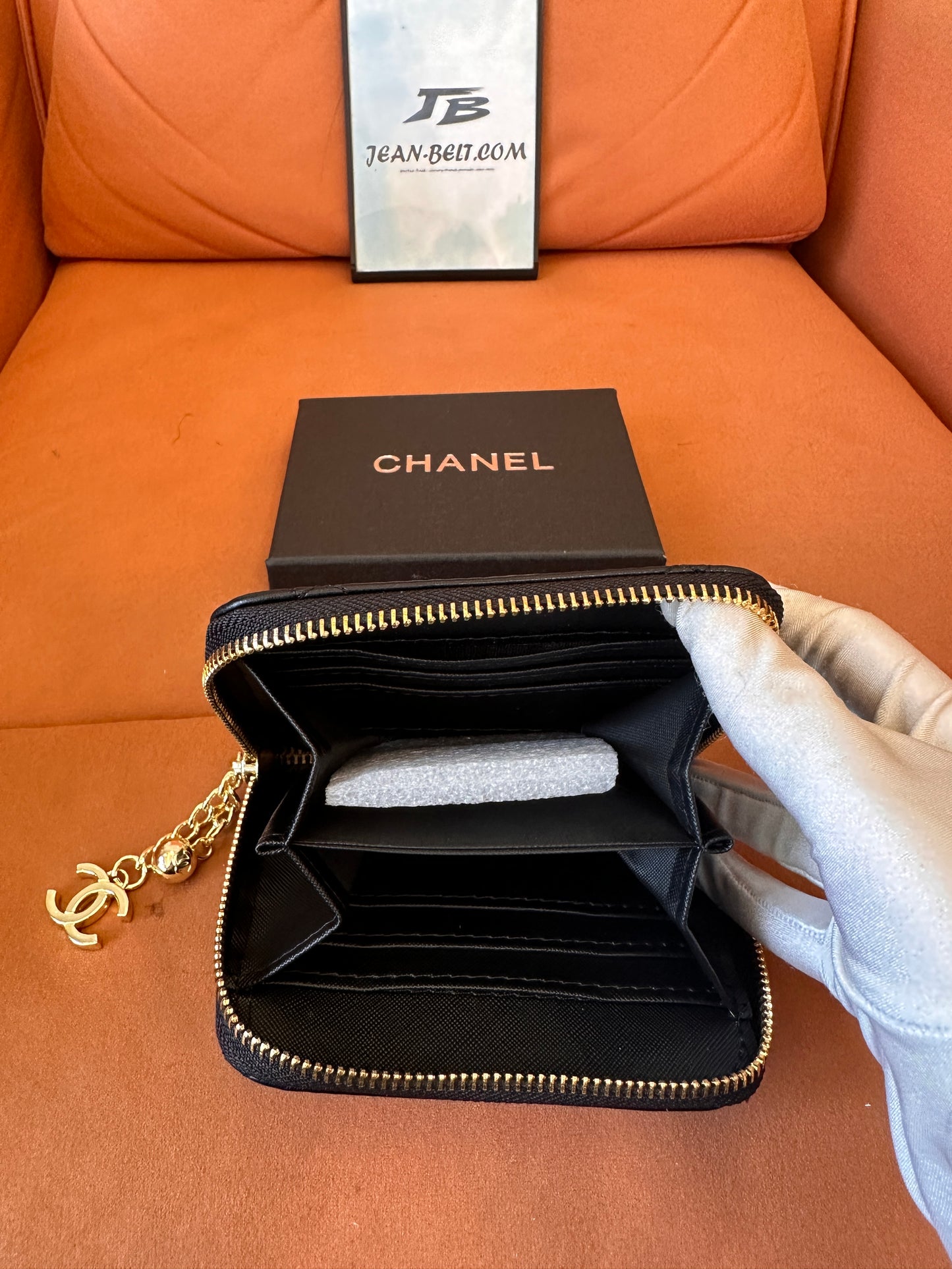 [Normal Quality]Chanel camellia embossed leather wallet