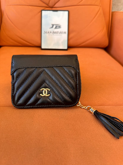 [Normal Quality]Chanel chevron quilted leather wallet