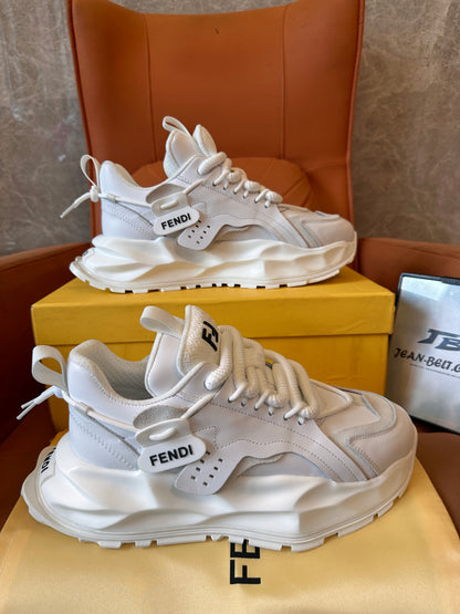 Fendi white Flow Runner sneakers