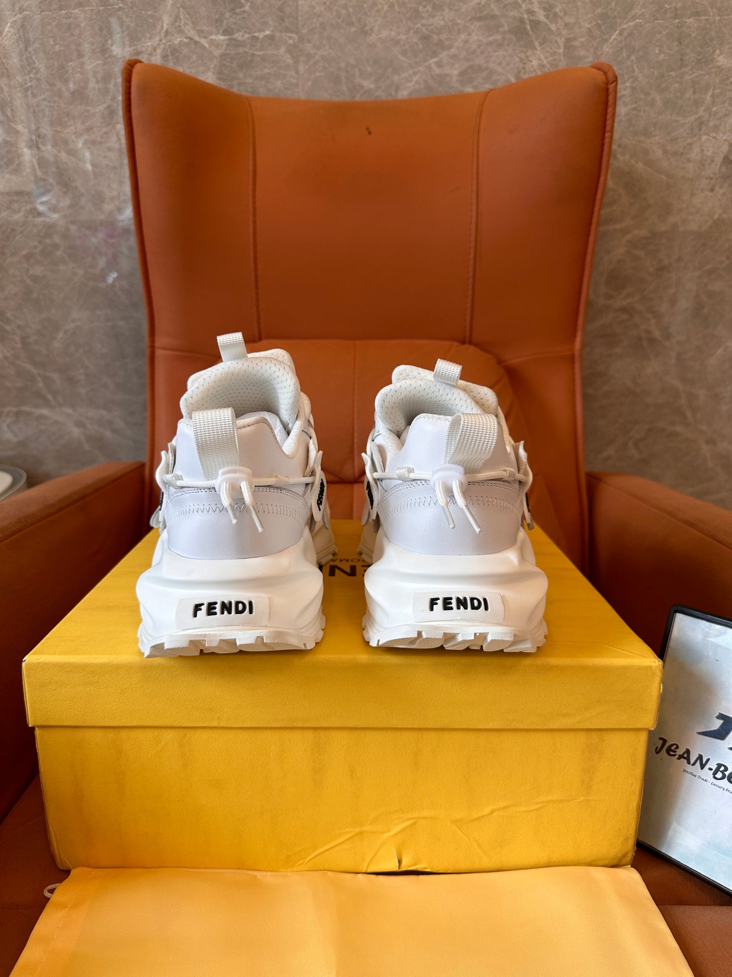 Fendi white Flow Runner sneakers