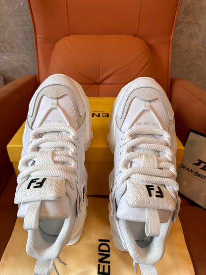 Fendi white Flow Runner sneakers