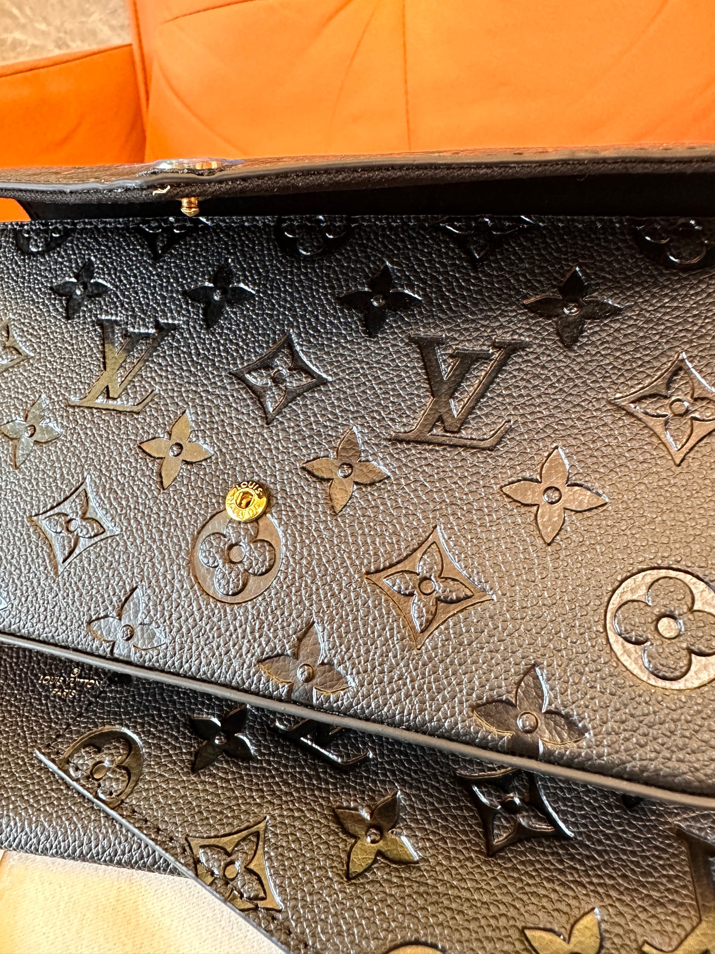 Louis Vuitton Pochette Félicie in monogram empreinte leather