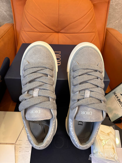 Dior Walk'n'Dior sneakers in gray suede and oblique jacquard