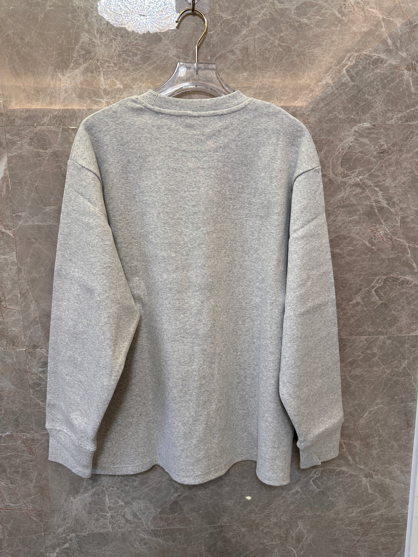 Loewe Anagram embroidered long-sleeve sweatshirt in gray