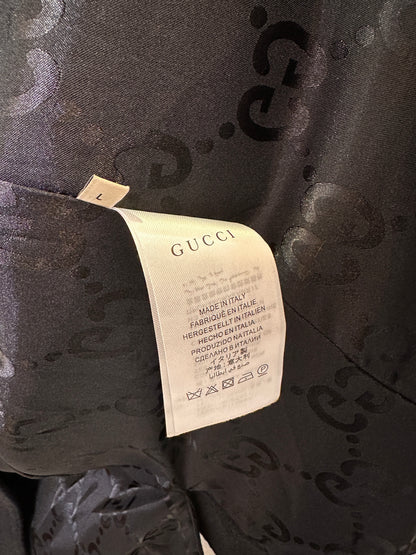 Gucci black classic wool coat