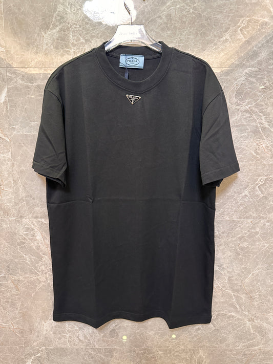 Prada triangle logo cotton t-shirt