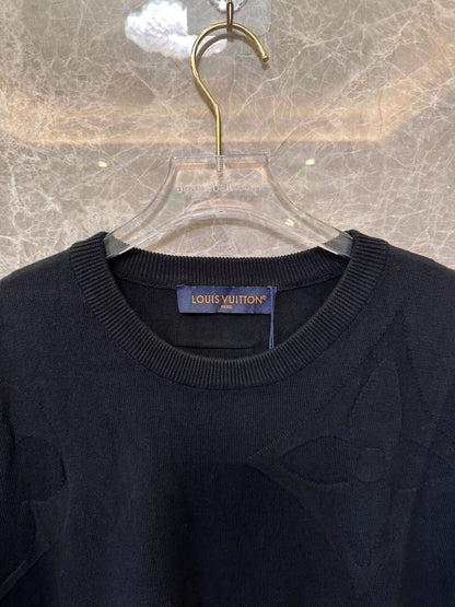 Louis Vuitton black embossed monogram t-shirt