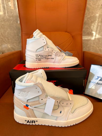 Nike x Off-White Air Jordan 1 retro high OG white collaboration sneakers