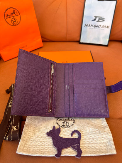 [Full Handmade] Hermès purple wallet