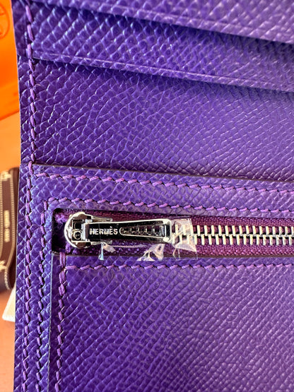 [Full Handmade] Hermès purple wallet