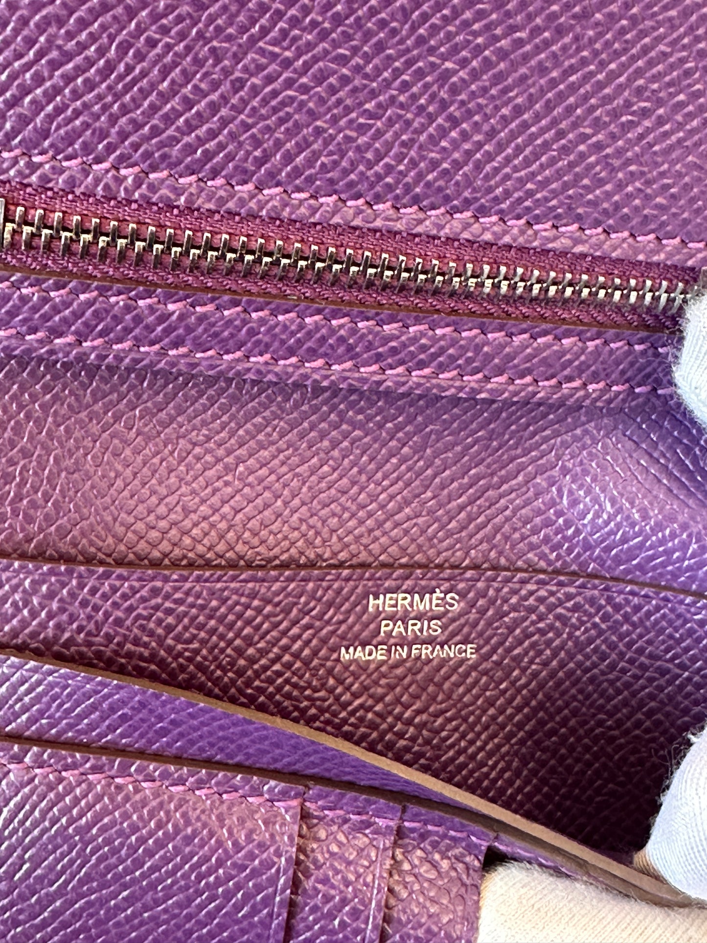 [Full Handmade] Hermès purple wallet