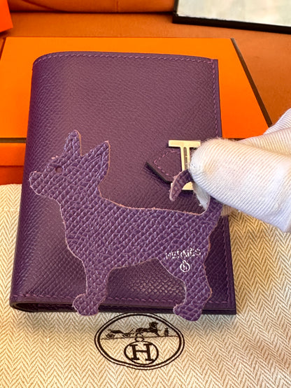 [Full Handmade] Hermès purple wallet