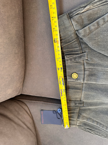 Louis Vuitton grey thickened denim jeans