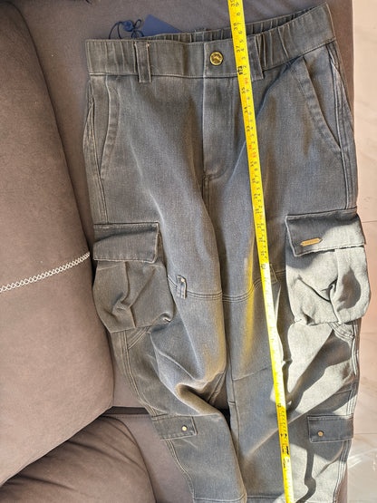 Louis Vuitton grey thickened denim jeans