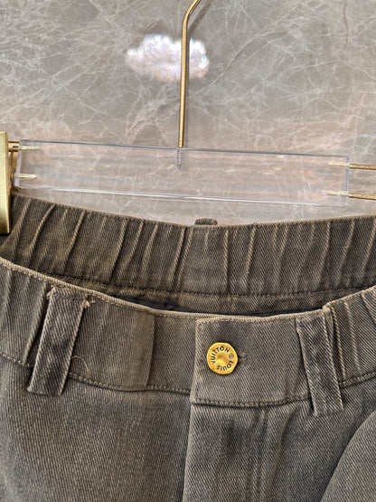 Louis Vuitton grey thickened denim jeans