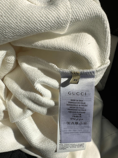 Gucci white hoodie with double G logo