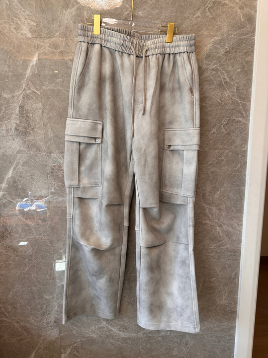 Balenciaga washed grey cargo pants