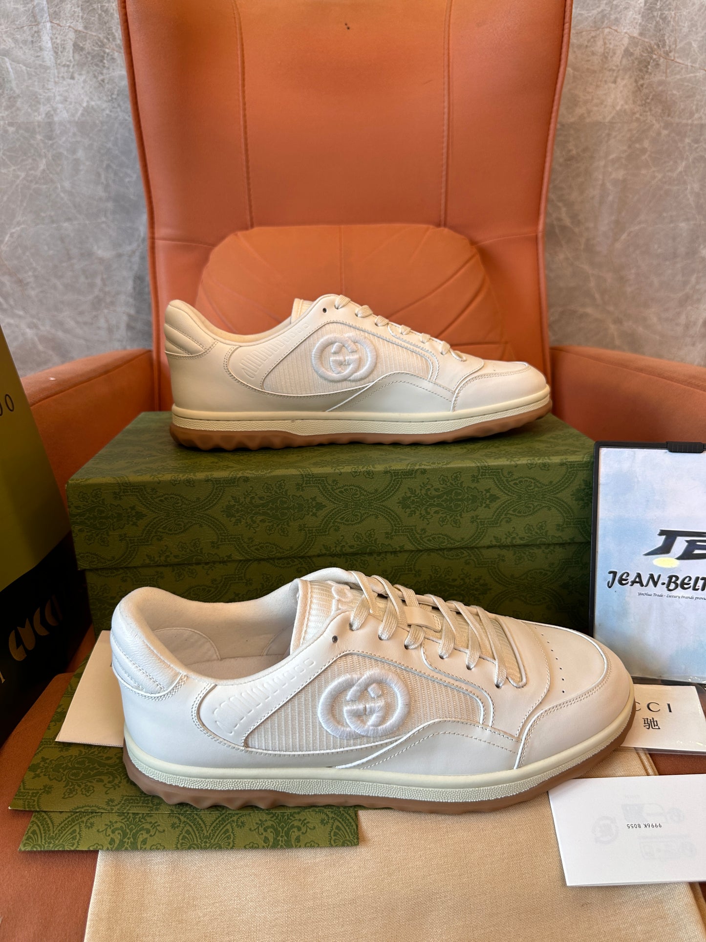 Gucci Off The Grid white leather sneakers