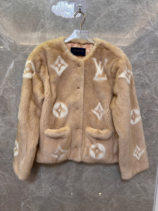 Louis Vuitton Monogram mink fur jacket