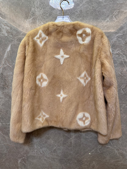 Louis Vuitton Monogram mink fur jacket