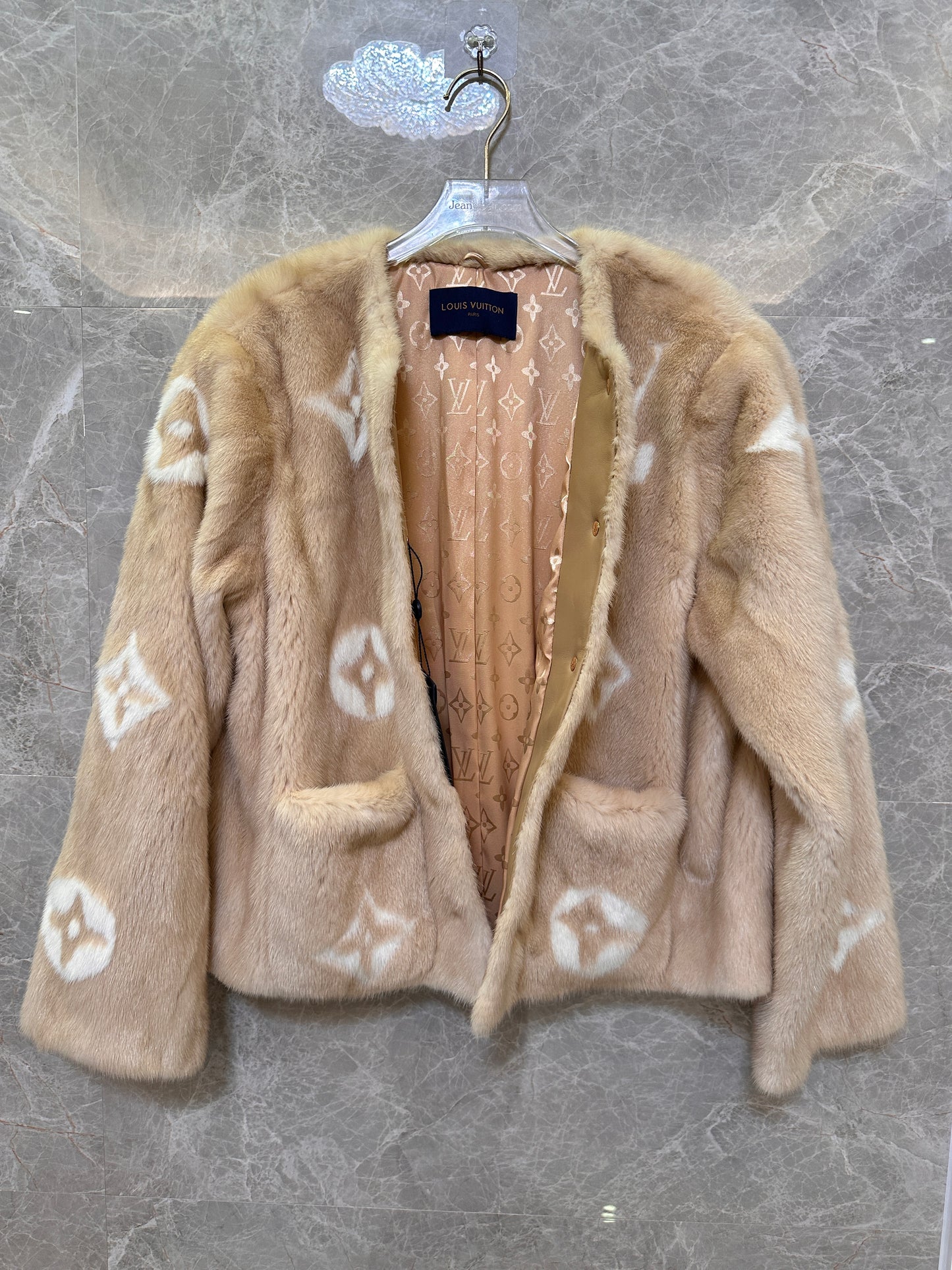 Louis Vuitton Monogram mink fur jacket