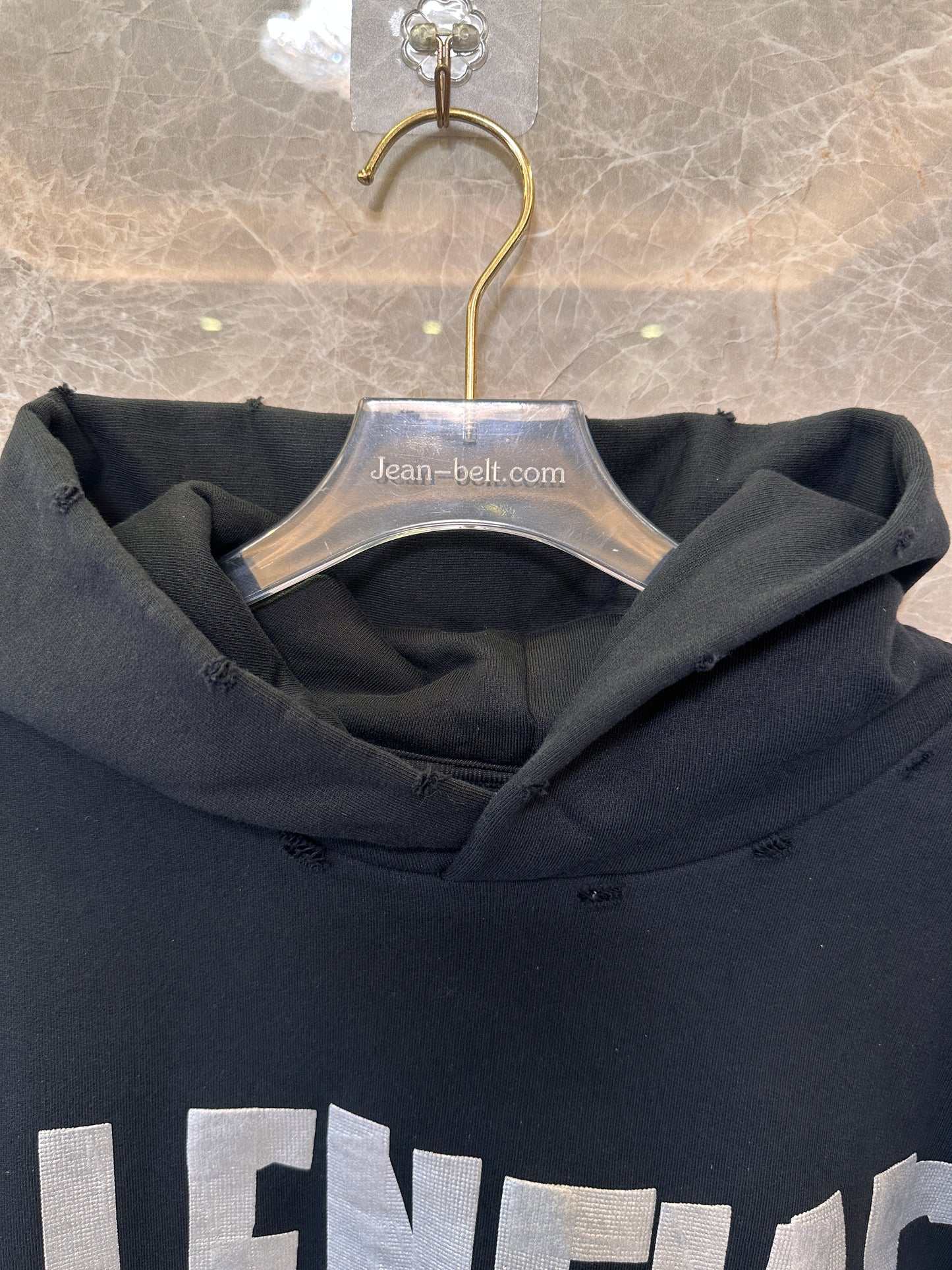 Balenciaga metallic logo oversized hoodie