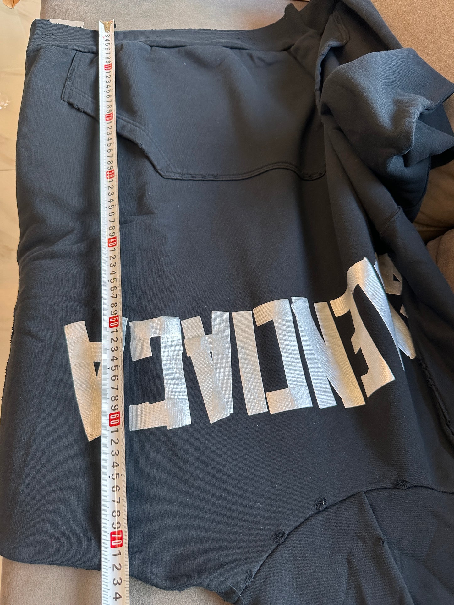 Balenciaga metallic logo oversized hoodie