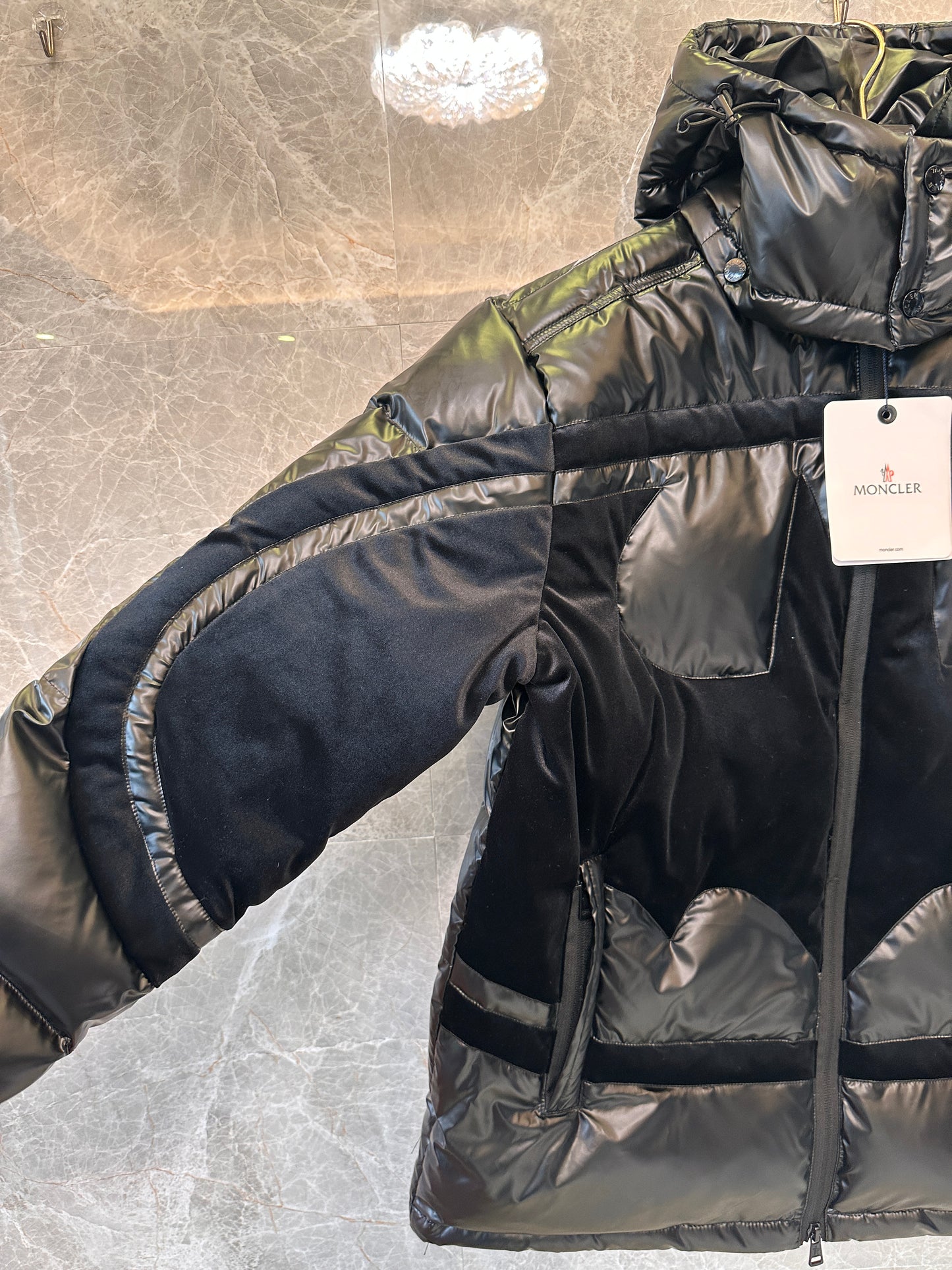 Moncler Genius x Craig Green collaboration black down jacket