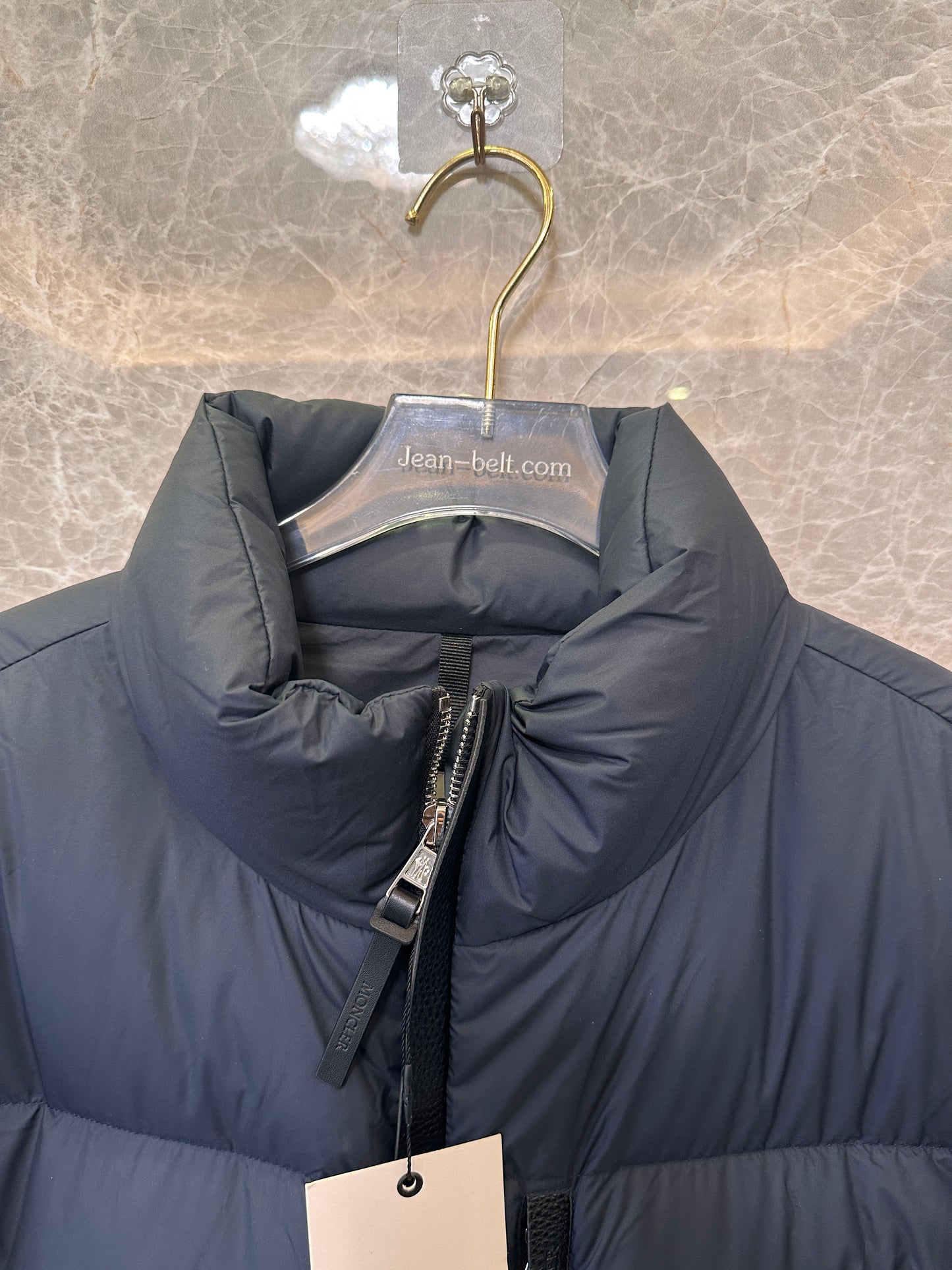 Moncler black & navy blue down puffer jackets