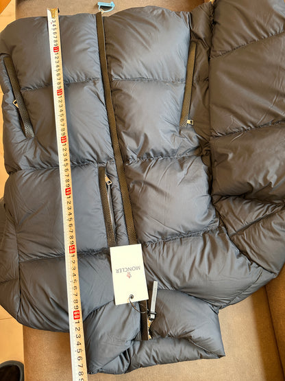 Moncler black & navy blue down puffer jackets