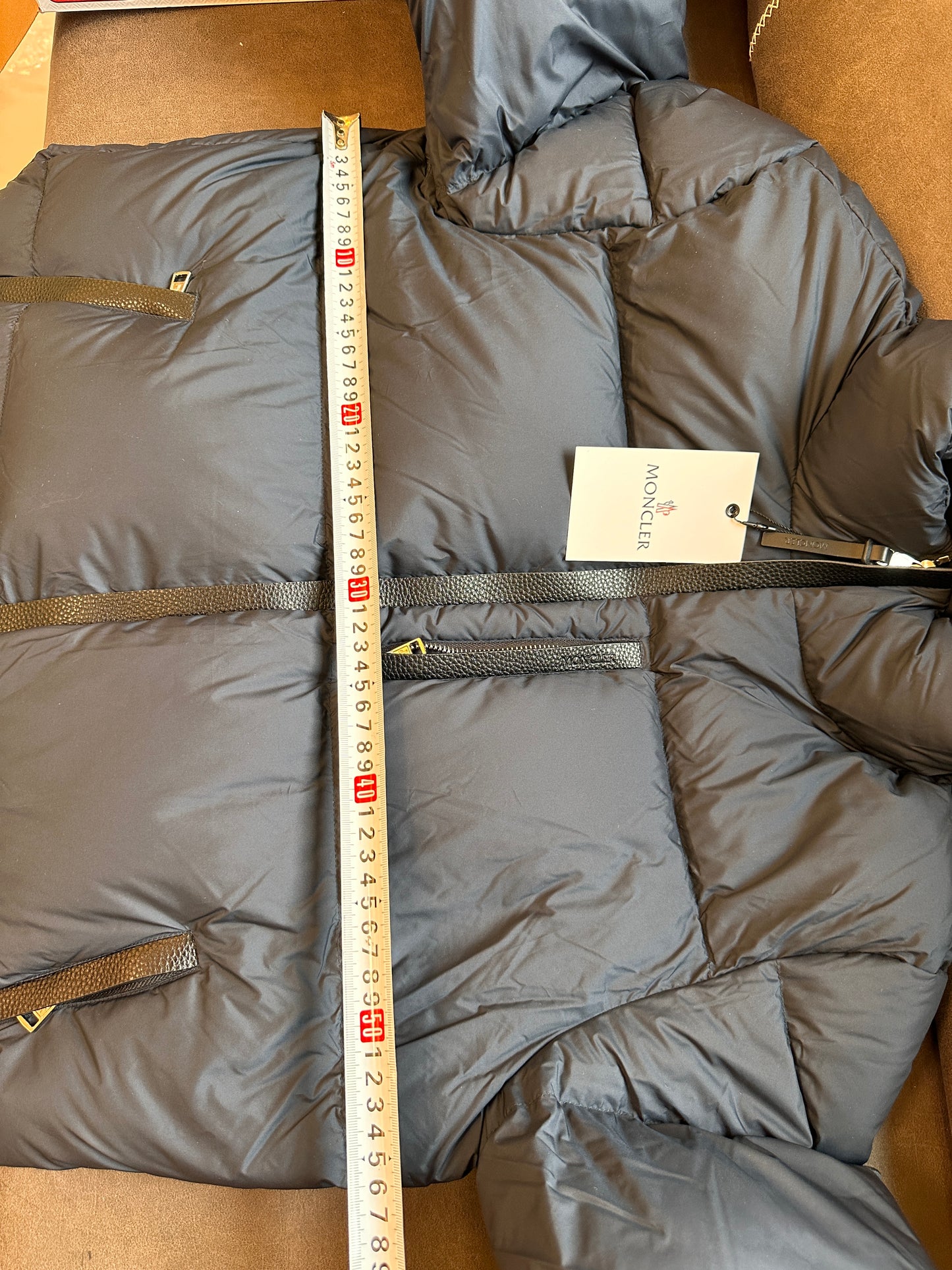 Moncler black & navy blue down puffer jackets