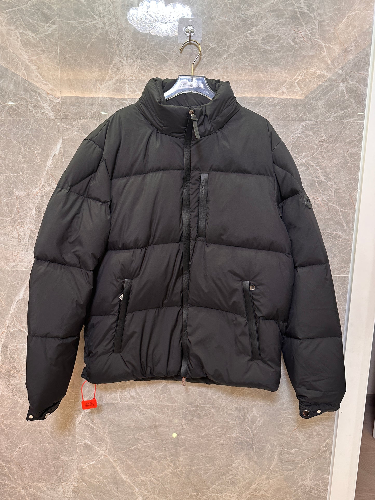 Moncler black & navy blue down puffer jackets