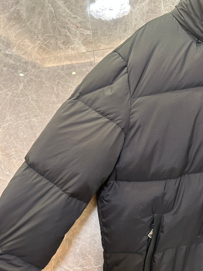 Moncler black & navy blue down puffer jackets