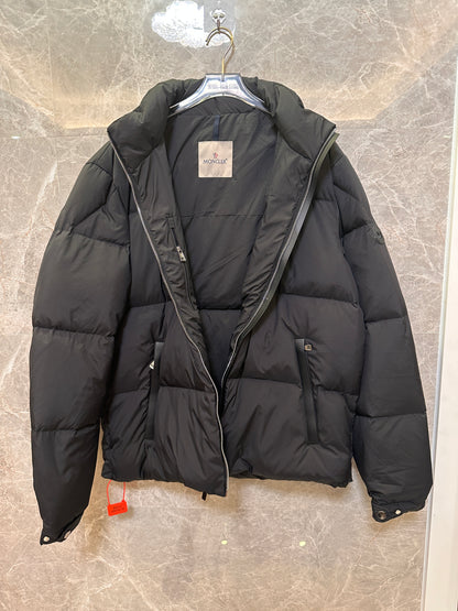 Moncler black & navy blue down puffer jackets